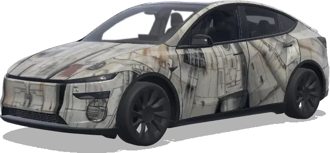 Millennium Falcon Design – Tesla Model Y wrap