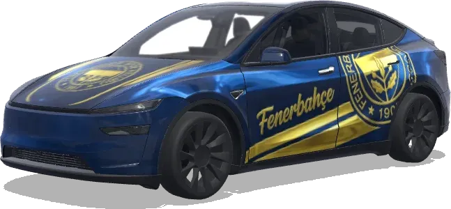 Fenerbahçe Glänzend – Tesla Model Y Wrap