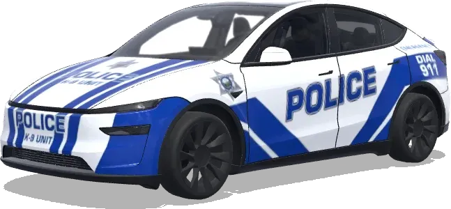 Blue Line Police – Tesla Model Y wrap