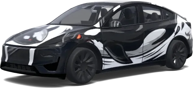 Black Front Bumper – Tesla Model Y wrap