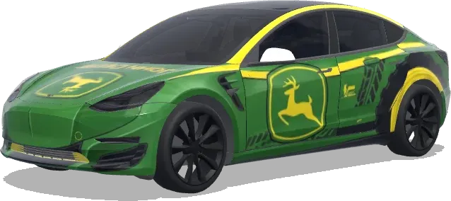 John Deere (约翰迪尔拖拉机涂装) – covering Tesla Model 3