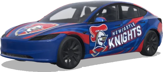 Ньюкасл Найтс (Newcastle Knights) – оклейка Tesla Model 3