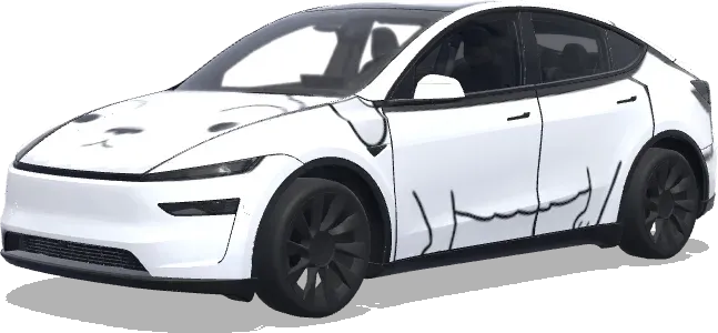 크레용 신짱 시로 – 테슬라 Model Y 랩핑