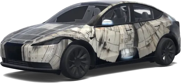 유명한 우주선 (Vaisseau spatial très connu.) – 테슬라 Model Y 랩핑