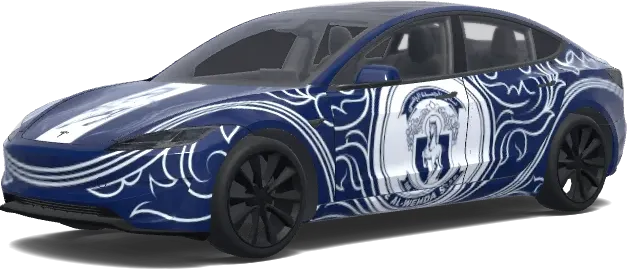 블루 웨이브 크레스트 – 테슬라 Model 3 랩핑