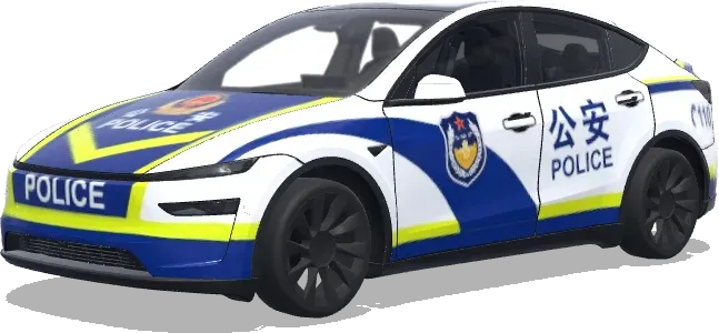 중국 경찰차 (Chinese Police car) – 테슬라 Model Y 랩핑