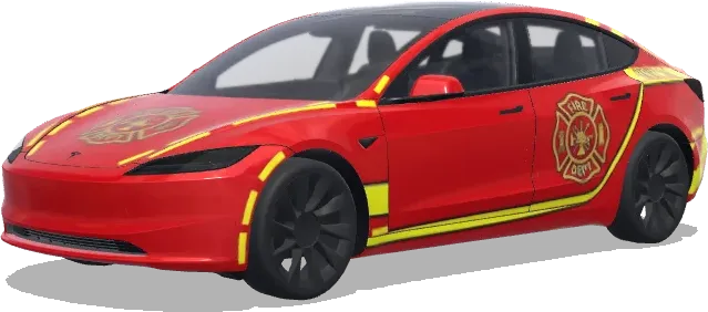 消防局徽章車身貼膜 – 特斯拉 Model 3 塗裝