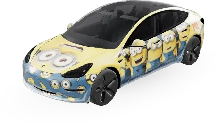 Minion – covering Tesla Model 3