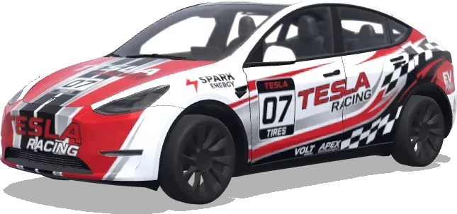 Red White Checkered Tesla Racing – Tesla Model Y wrap