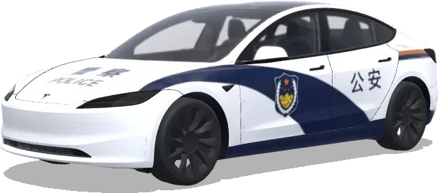 중국 경찰차 (中国警车) – 테슬라 Model 3 랩핑