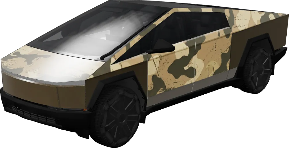 데저트 카모 (Desert Camo) – 테슬라 Cybertruck 랩핑
