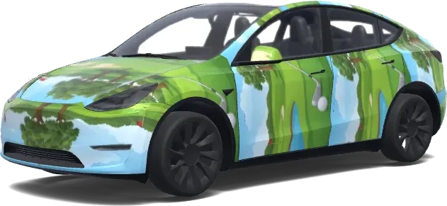 Golf Thema (Golf themed.) – Tesla Model Y Wrap