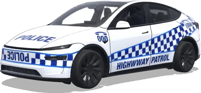 australian police. – Tesla Model Y wrap