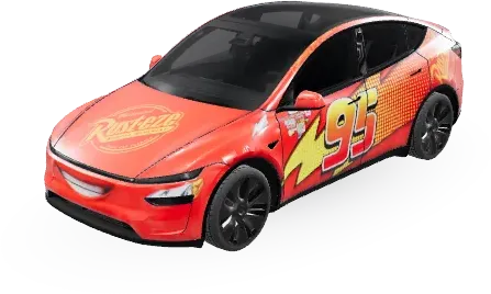 Lightning McQueen – Tesla Model Y wrap