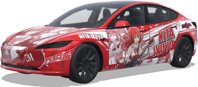 Bocchi the Rock Kita Ikuyo – wrap para Tesla Model 3