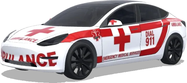 Rotes-Kreuz-Notfall-Tesla – Tesla Model 3 Wrap