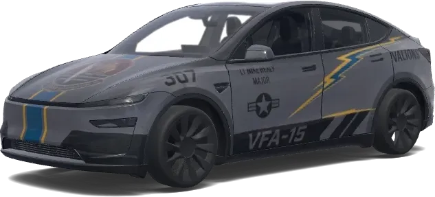 탑건 전투기 랩 – 테슬라 Model Y 랩핑