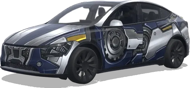 Transformers Logo Schwarz – Tesla Model Y Wrap