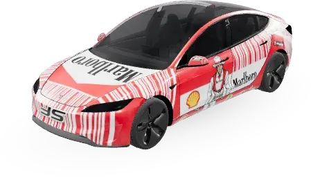 Ferrari Marlboro (Marlboro Ferrari) – wrap para Tesla Model 3
