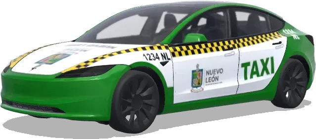 墨西哥新萊昂州計程車(Taxi del estado de Nuevo León, Mexico) – 特斯拉 Model 3 塗裝