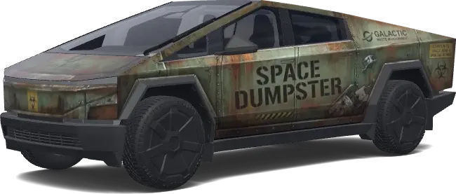 Space Dumpster Cybertruck – Tesla Cybertruck Wrap