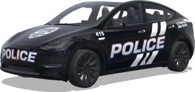 Schwarze Polizei-Tesla-Folierung – Tesla Model Y Wrap