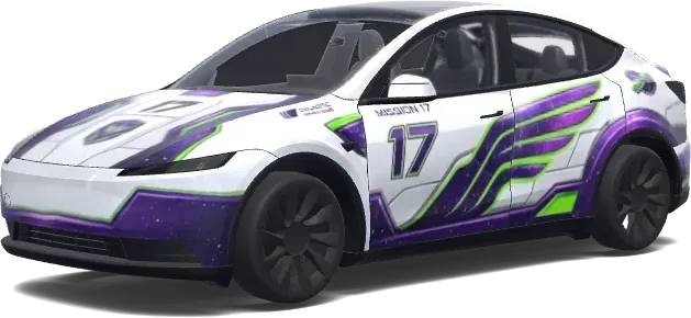 Neon Space Ranger – Tesla Model Y wrap
