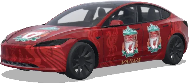Liverpool FC Rot – Tesla Model 3 Wrap