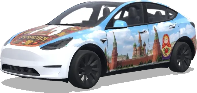 Russland (俄罗斯) – Tesla Model Y Wrap