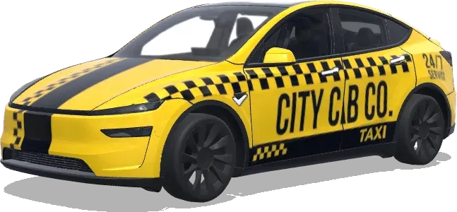 Yellow City Cab Tesla – Tesla Model Y wrap