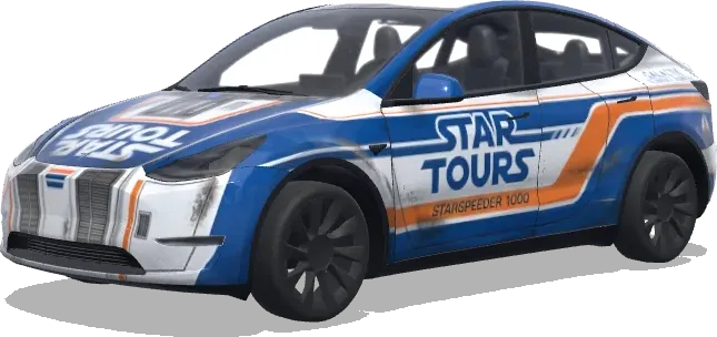 Star Tours Star Speeder – Tesla Model Y Wrap