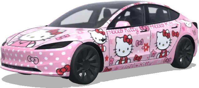 Hello Kitty (hello kitty) – Tesla Model 3 Wrap