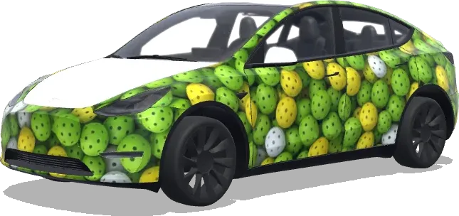 Pickleball Pop – Tesla Model Y wrap
