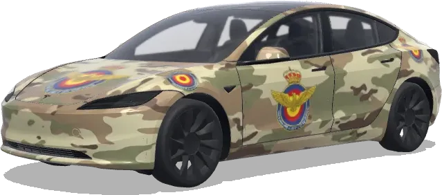 Camouflage armée espagnole – covering Tesla Model 3