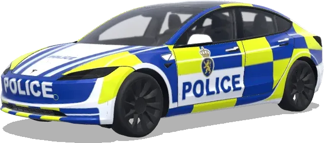 Police belge battenbrug – Tesla Model 3 wrap