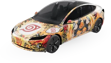 Наруто 11 (Naruto 11) – оклейка Tesla Model 3