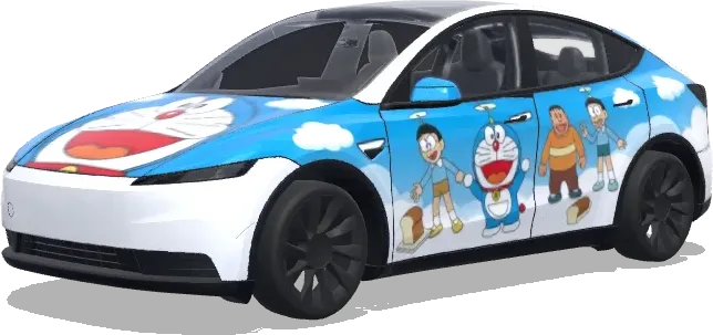 Doraemon Sky Wrap (哆啦 A 梦) – Tesla Model Y wrap