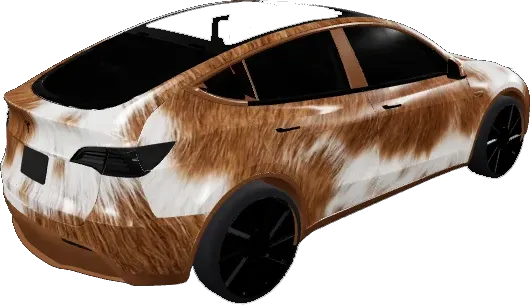 高地牛皮毛(Highland Cow Hide) – 特斯拉 Model Y 涂装