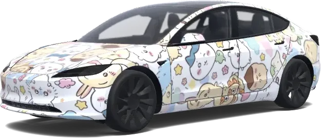 Chiikawa (Chiikawa.) – Tesla Model 3 Wrap