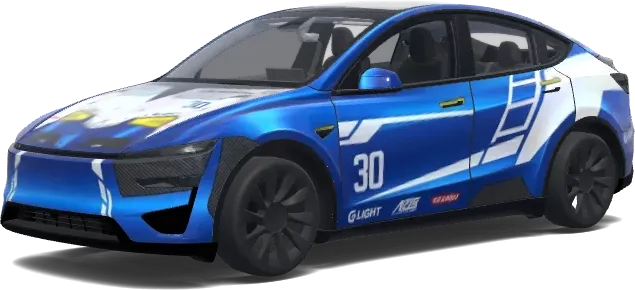 Éclair bleu 30 – covering Tesla Model Y
