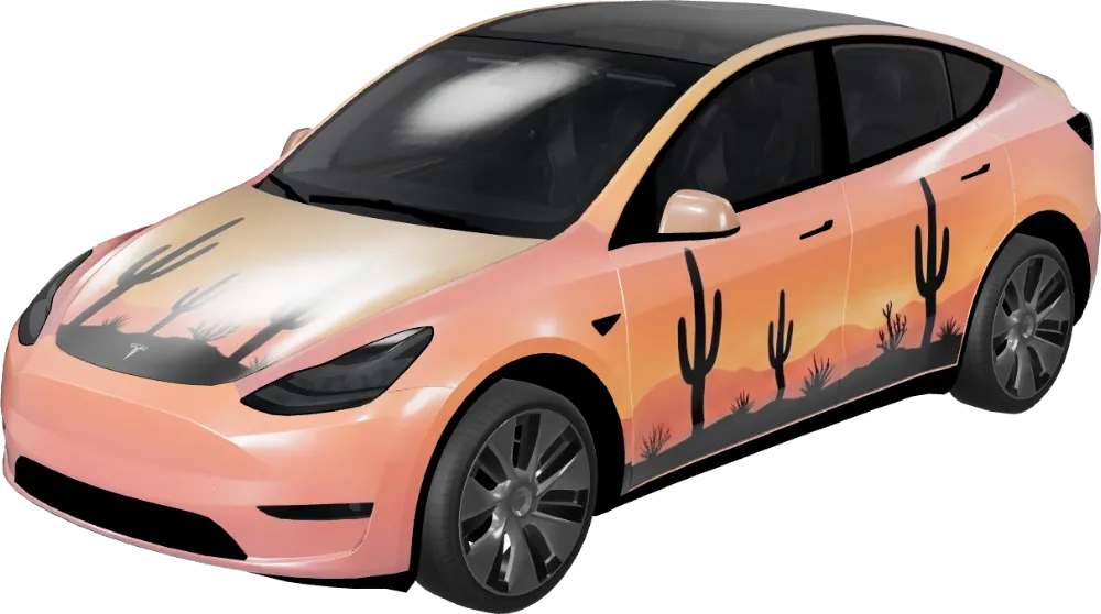 Arizona Sunset Desert – Tesla Model Y wrap