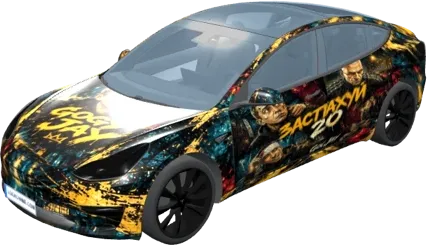 Gogy Jay Insured 2.0 (Gogy Jay · Застрахуй 2.0) – Tesla Model 3 wrap