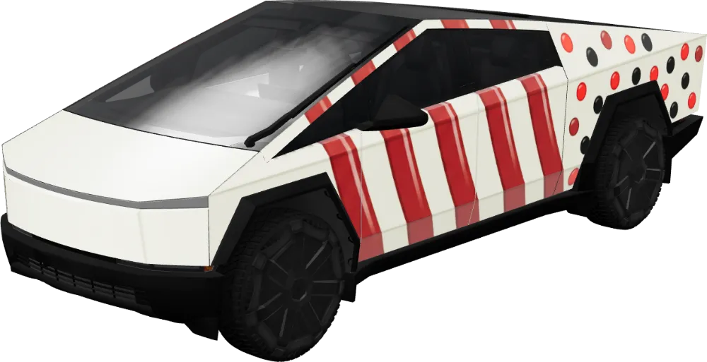 캔디 랜드 크루저 (Candy Land Cruiser) – 테슬라 Cybertruck 랩핑