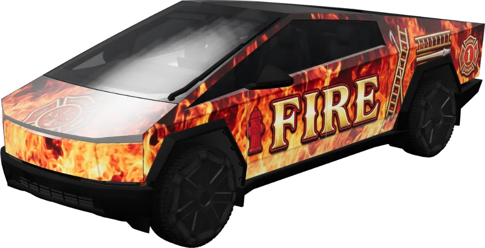 파이어파이터스 인페르노 (Firefighter's Inferno) – 테슬라 Cybertruck 랩핑