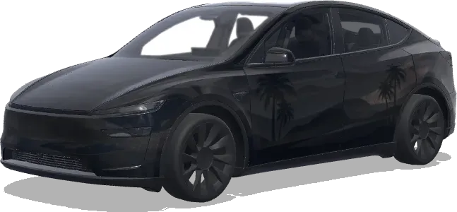 Attente en Été Noir (Waiting in the summer. Colors: black.) – covering Tesla Model Y