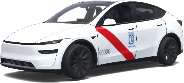 Taxi Madrid – wrap para Tesla Model Y