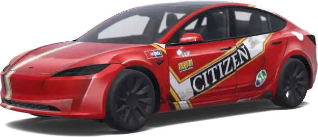 Akira Moto Red (Akira moto red.) – оклейка Tesla Model 3