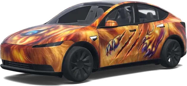 Löwenkopf Frontdesign – Tesla Model Y Wrap