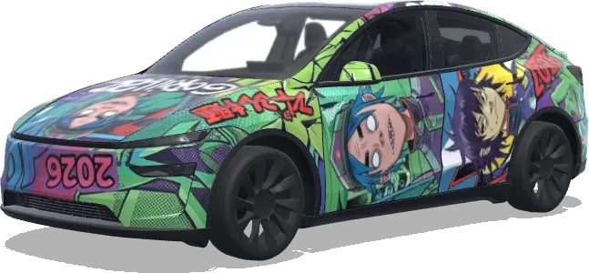 Gorillaz (Gorillaz tesla model y 2026 premium wrap.) – оклейка Tesla Model Y