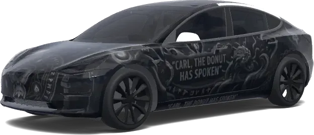Donut Princesse Noir – covering Tesla Model 3
